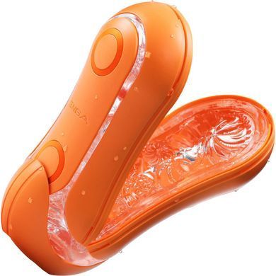 Мастурбатор Tenga Flip Orb &mdash; Sunset Orange, с изменяемым сжатием, со стимулирующими шариками внутри