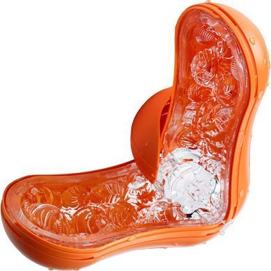 Мастурбатор Tenga Flip Orb &mdash; Sunset Orange, с изменяемым сжатием, со стимулирующими шариками внутри