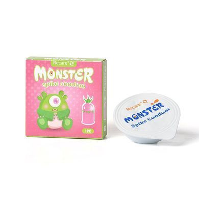 Насадка на член Recare Green Monster Spike Condom (презерватив з рядом кульок і вусиками на кінчику)