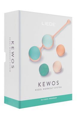 Вагінальні кульки Liebe Kewos &mdash; Peach/Mint, 5 кульок у комплекті, 15, 25, 35, 45 та 55 г