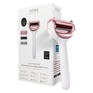 Ролер для голкової мезотерапії обличчя та тіла GESKE MicroNeedle Face&Body Roller 9в1 starlight