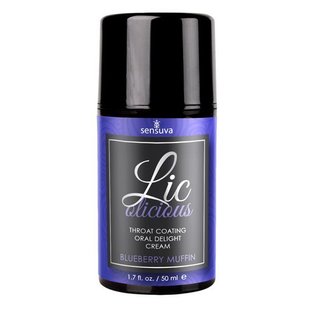 Гель для мінету Sensuva Lic-o-licious Blueberry Muffin (50 мл), оліїстий, без цукру