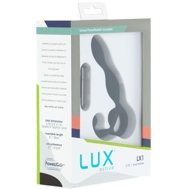 Масажер простати Lux Active LX1 Anal Trainer 5.75&Prime;, Dark Blue, віброкуля в комплекті