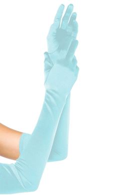 Довгі атласні рукавички Leg Avenue Extra Long Satin Gloves, One Size, світло-блакитні