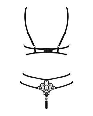 Эротический комплект из стреп Obsessive Badossa 2-pcs set L/XL, черный, с доступом