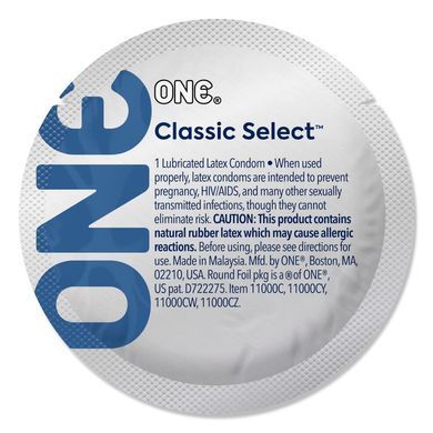 Презерватив ONE Classic Select Artist Collection, 1 шт, гладенький, зі змазкою, дизайнерське паковання