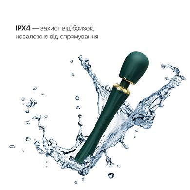 Вибромассажер с насадками Zalo &mdash; Kyro Wand Turquoise Green