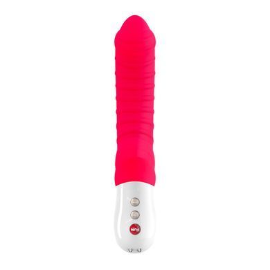 Вібратор для точки G Fun Factory TIGER india red, ребристий, підходить для анальної стимуляції