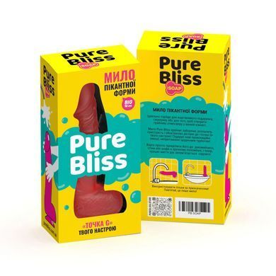 Мило у формі пеніса Pure Bliss BIG Red, крафтове мило-член, натуральне