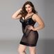 Сукня з латексними вставками JSY &laquo;Пристрасна Ельза&raquo; Plus Size, Black, мереживо, стрепи, сітка