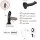 Насадка для страпону Strap-On-Me Mono Density Dildo Violet M, діам. 3,3 см, одношаровий силікон, гну