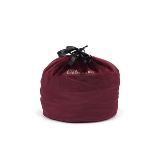 Бархатный мешочек для хранения игрушек Liebe Seele Wine Red Large Storage Bag Cylindrical, 24х25 см