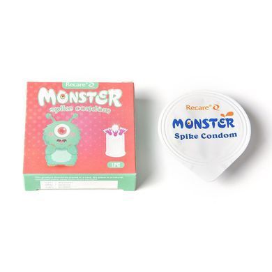 Насадка на член Recare Turquoise Monster Spike Condom (презерватив з вусиками)