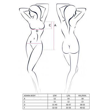 Боді монокіні Passion ADARA BODY XXL/XXXL, red