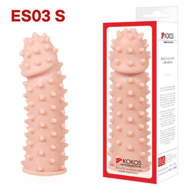 Насадка на член Kokos Extreme Sleeve ES.03 розмір S, потовщувальна, стимулюючий рельєф