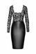 Сукня Noir Handmade F295 Euphoria, M, black, мереживо, глибоке декольте, спідниця міді під латекс