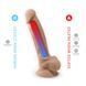 Фалоімітатор з вібрацією SilexD Vetus Vibro Flesh (MODEL 1 size 8in) + LRS, двошаровий, діам. 4,2 см