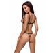 Откровенные трусики-стрепы с кружевом Passion Exclusive SOLON THONG L/XL, black