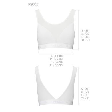 Топ з прозорою вставкою Passion PS002 TOP XL, white