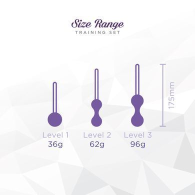 Набір вагінальних куль Кегеля Sensual Kegel Balls Вага: 36, 62, 96 г. So Divine (Велика Британія)