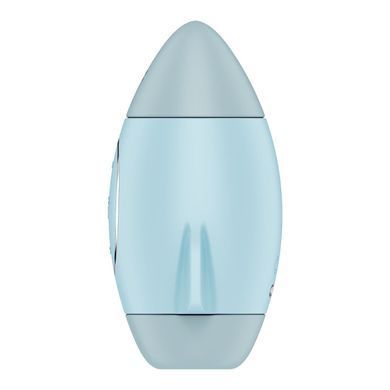 Вакуумний стимулятор з вібрацією Satisfyer Mission Control Blue, 2 незалежні мотори