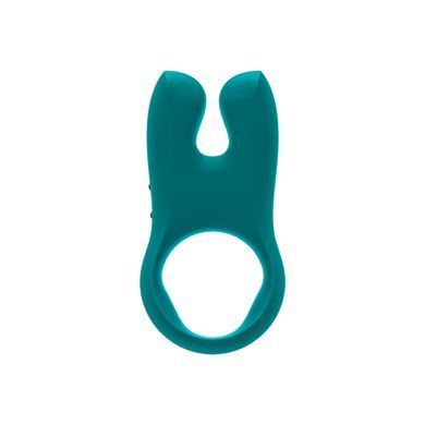 Эрекционное виброкольцо с двойной стимуляцией клитора Fun Factory NŌS deep sea blue, 2 мотора