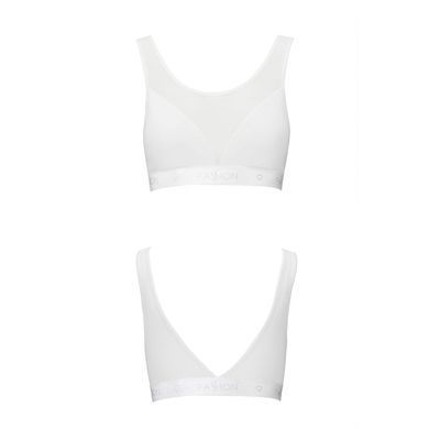 Топ з прозорою вставкою Passion PS002 TOP XL, white