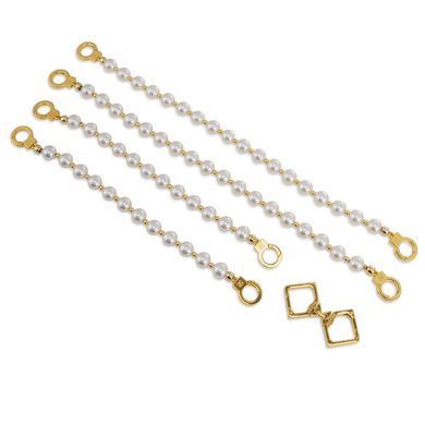 Перлинні наручники та поножі LOCKINK Pearl Handcuffs & Anklecuffs
