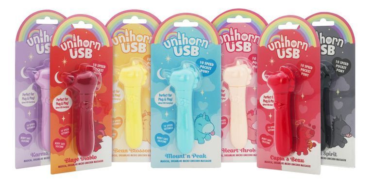 Вібратор-єдиноріжка Unihorn USB Bullet &ndash; Bean Blossom, віброкуля, USB-зарядка, 10 режимів
