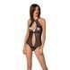Сетчатое боди с кружевом на груди Passion SATARA BODY S/M black
