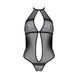 Сетчатое боди с кружевом на груди Passion SATARA BODY S/M black