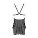 Сорочка Passion DELIENA CHEMISE XXL/XXXL black, стринги с заниженной талией
