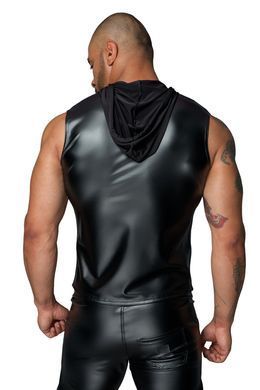 Чоловіча безрукавка з капюшоном Noir Handmade H062 Hooded Shirt, XL, мокрий ефект