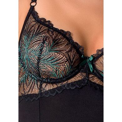 Корсет с пажами Passion Exclusive FLORIS CORSET L/XL, black, трусики