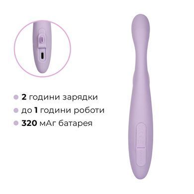 Тонкий кролик-вібратор Svakom Cici+ 2 Lilac, керування зі смартфона, підігрів до 38 &deg;C
