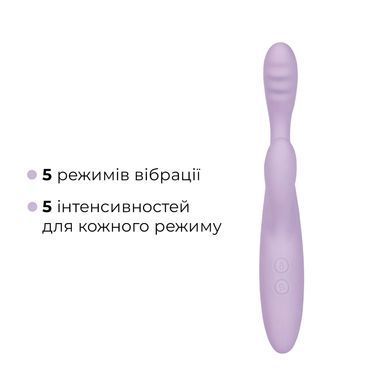 Тонкий кролик-вібратор Svakom Cici+ 2 Lilac, керування зі смартфона, підігрів до 38 &deg;C