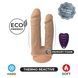 Двойной фаллоимитатор с вибрацией SilexD Double Gusto Vibro Flesh (Model 1 size 8" & 7") + LRS, диаметр 4,5 см и 3,7 см