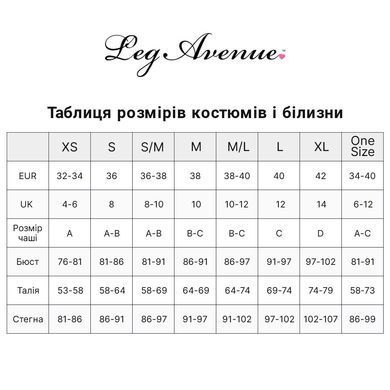 Панчохи Leg Avenue Thigh highs with garter top, One Size, чорні, з еластичними підв&rsquo;язками на кільцях