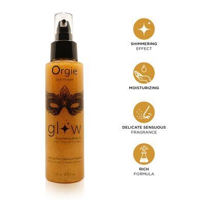 Олія-шимер для тіла Orgie &ndash; Glow Shimmering Body Oil (110 мл), чуттєвий аромат, зволоження