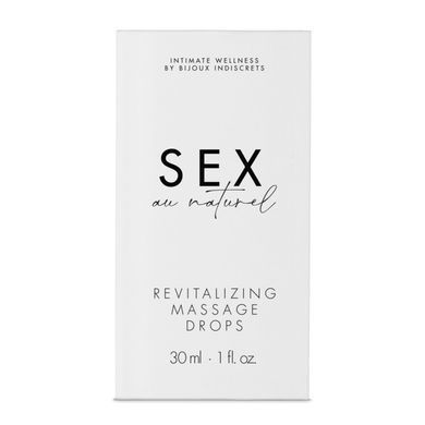 Відновлювальні краплі для масажу Bijoux Indiscrets Sex au Naturel &mdash; Revitalizing Massage Drops