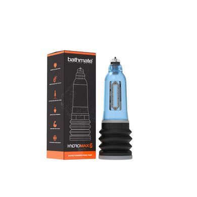 Гідропомпа Bathmate Hydromax 5 Blue, для члена довжиною від 7,5 до 12,5 см, діаметр до 4,5 см