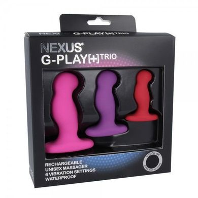 Набор вибромассажеров простаты Nexus G-Play Trio Plus, макс диаметр 2,3-3,0-3,5см, для новичков