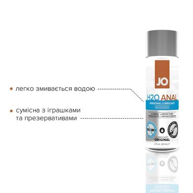 Анальная смазка JO ANAL H2O — ORIGINAL (60 мл) на водной основе, растительный глицерин