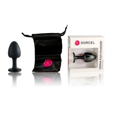 Анальна пробка Dorcel Geisha Plug Diamond M з кулькою всередині, створює вібрації, макс. діаметр 3,2