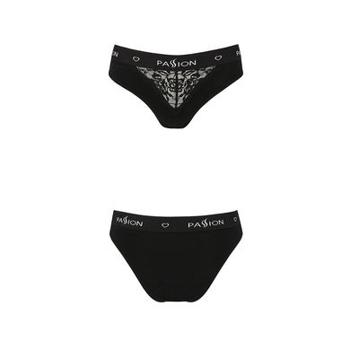 Трусики з широкою гумкою і мереживом Passion PS001 PANTIES L, black