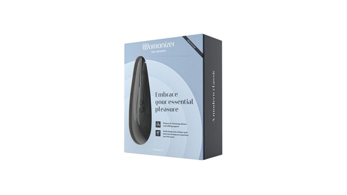 Вакуумный клиторальный стимулятор Womanizer Classic 2 - Black, 10 режимов, функция Afterglow