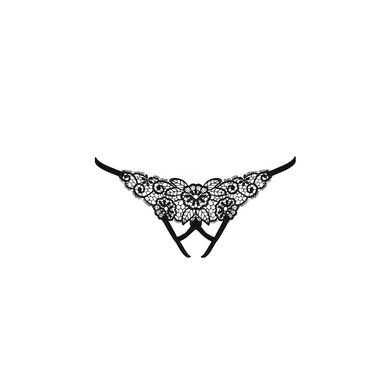 Трусики кружевные с доступом Passion Exclusive VIOLANTE THONG S/M, black