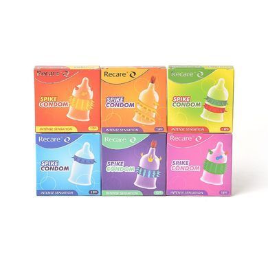 Насадка на член Recare Spike Condom Blue (презерватив з шипами)
