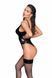 Боді з мокрим ефектом Noir Handmade F244 Powerwetlook body with high cut bottom hem, L