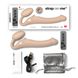 Безремневой страпон с вибрацией Strap-On-Me Vibrating Flesh M, диаметр 3,3см, пульт ДУ, регулируемый